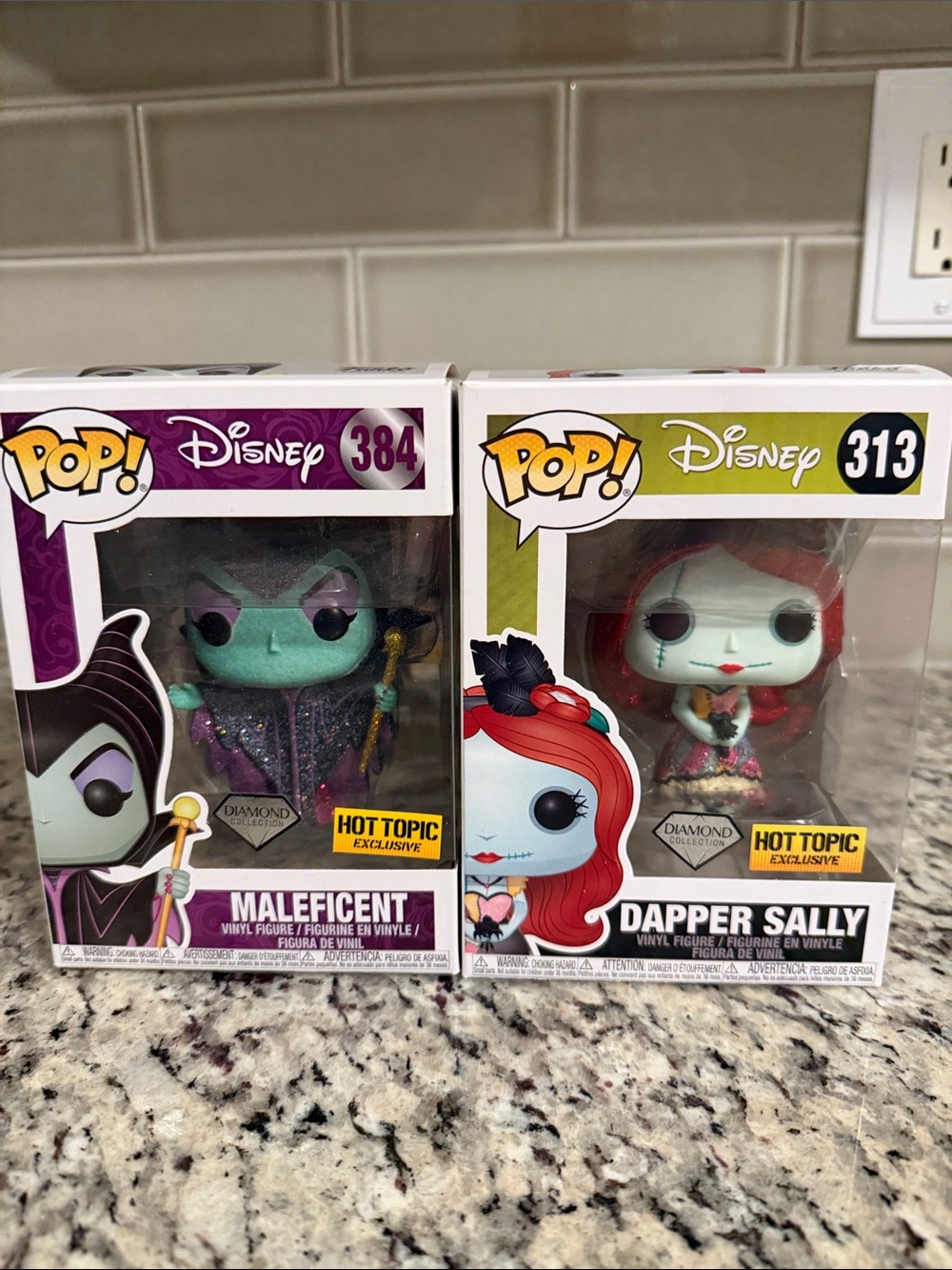 Funko Disney Maleficent & Dapper Sally Twin Pop! Figures - Purple & Red
